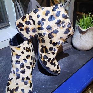 Cole Haan Grand Dress Leopard Booties 9 1/2 B